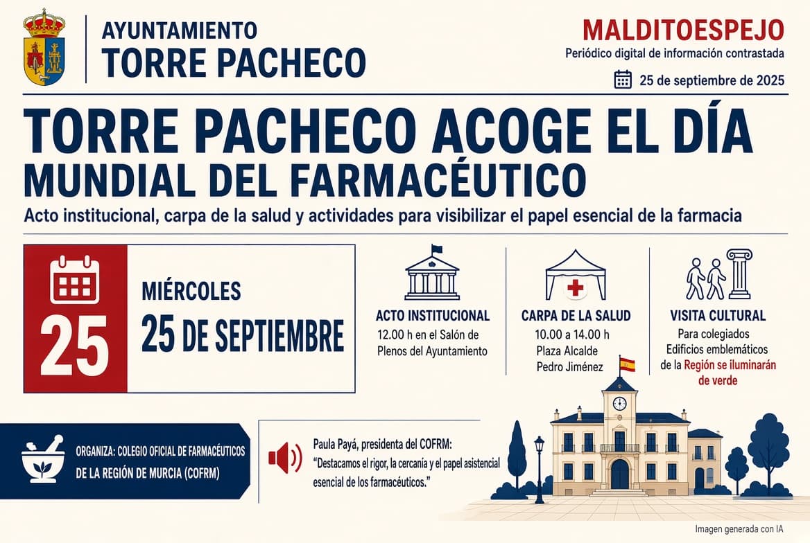 Torre Pacheco acoge el Día Mundial del Farmacéutico el 25 de septiembre