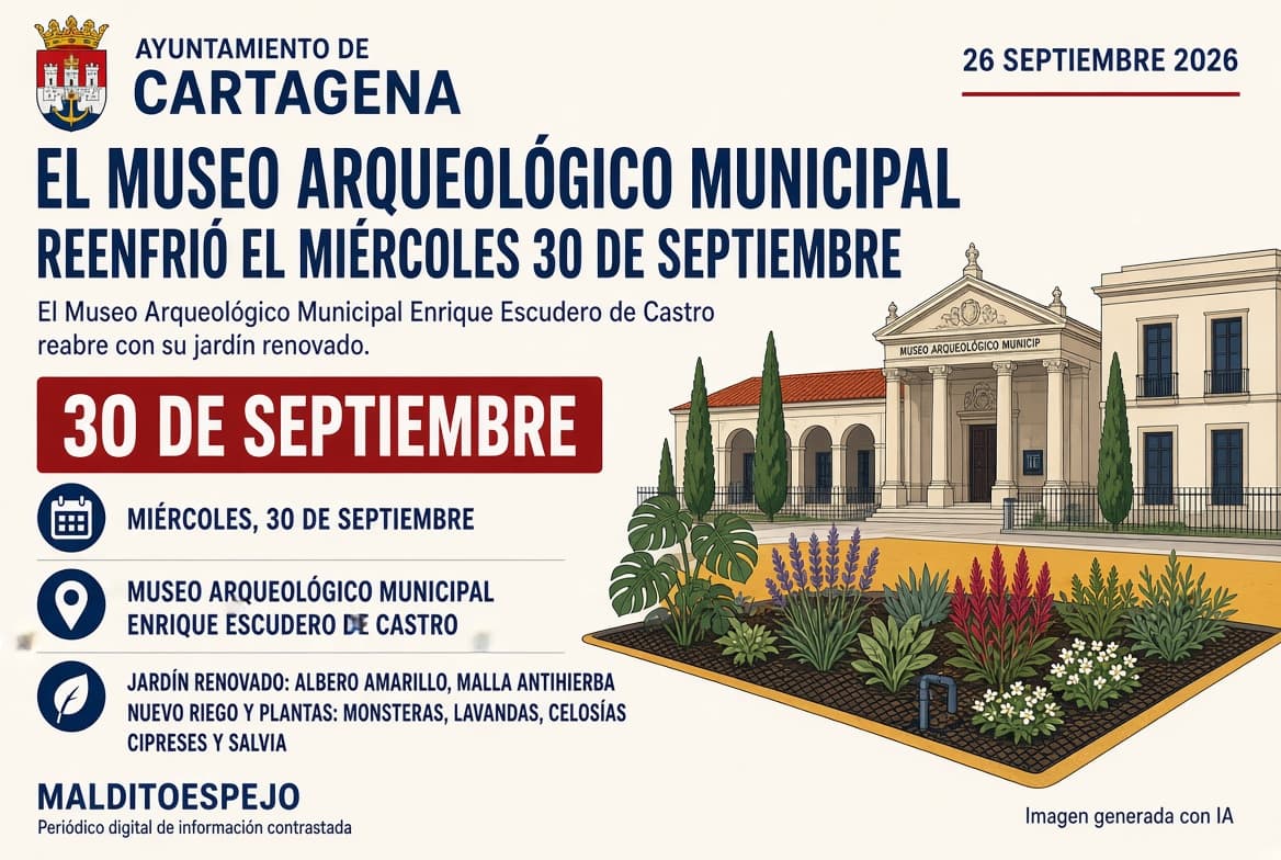 El Museo Arqueológico Municipal de Cartagena reabre con su jardín renovado