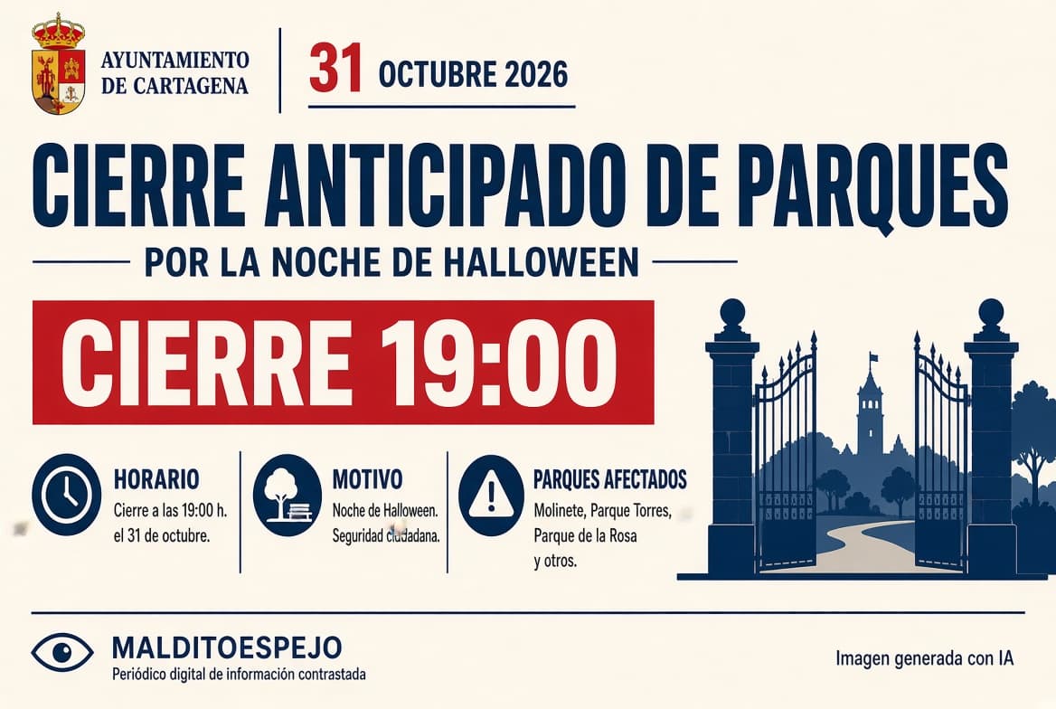 Cartagena adelanta el cierre de parques la tarde-noche del 31 de octubre