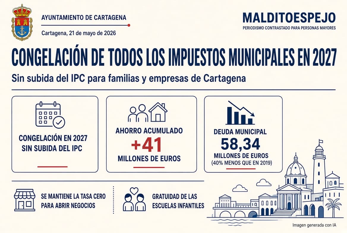 Cartagena congela todos los impuestos y tasas municipales en 2027