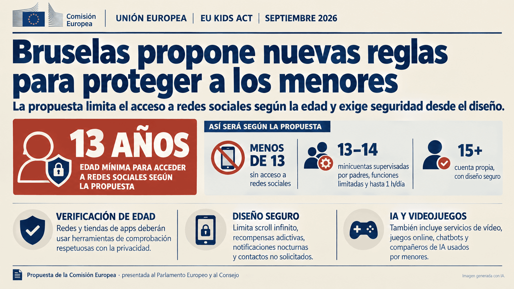 La Comisión Europea adopta la EU KIDS ACT para restringir el acceso de menores a las redes sociales