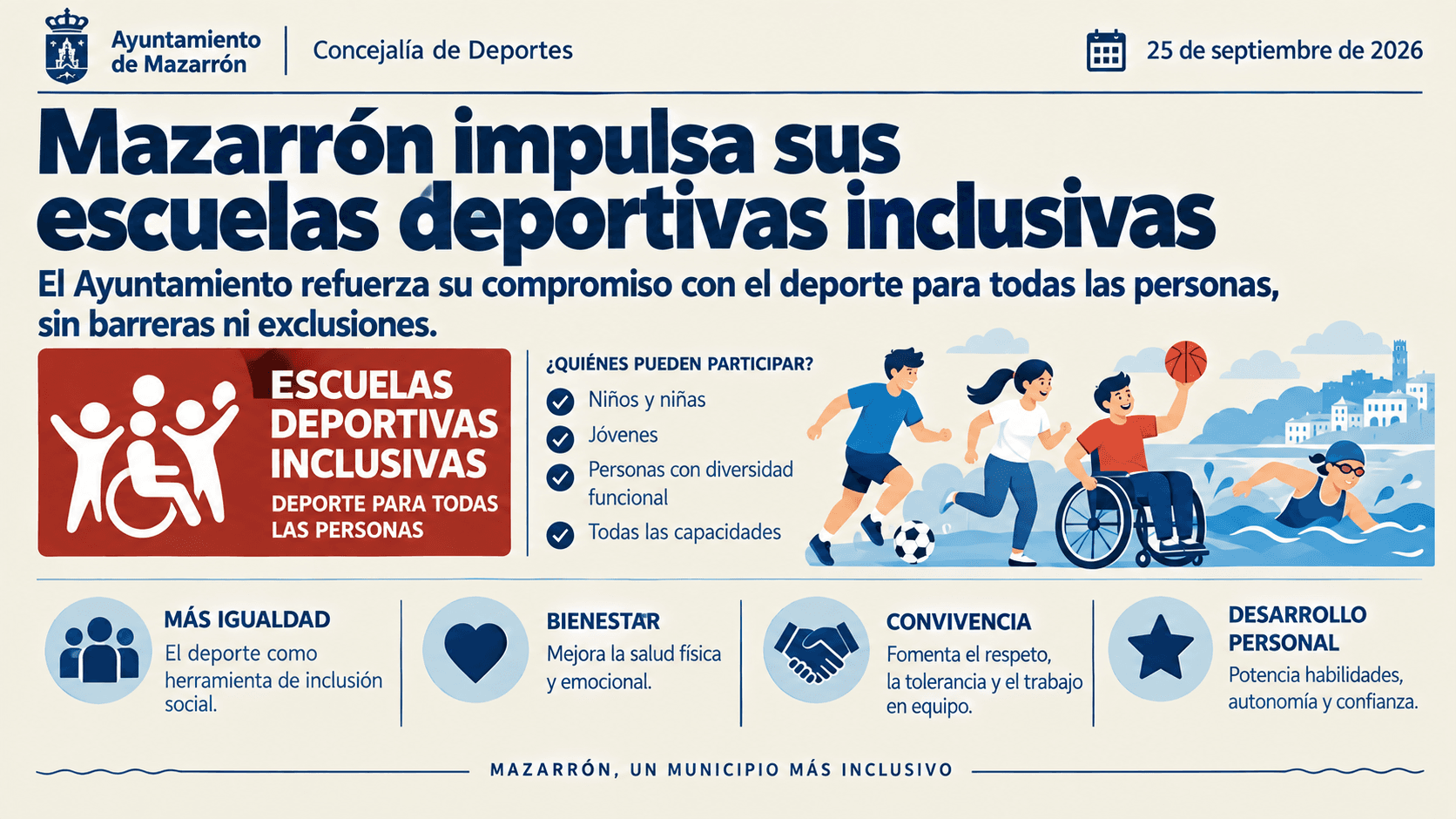 Mazarrón pone en marcha sus Escuelas Deportivas Inclusivas