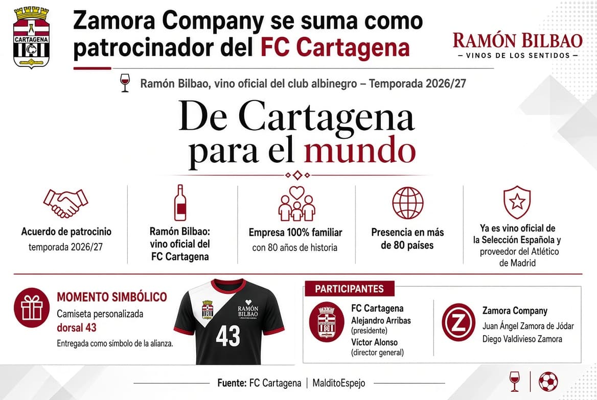 Zamora Company se suma como patrocinador del FC Cartagena