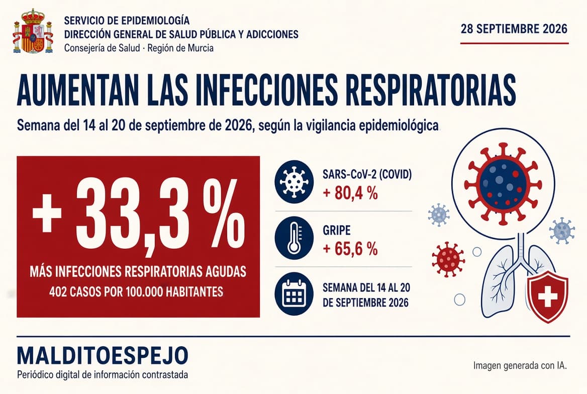 Aumentan un 33 % las infecciones respiratorias en la Región de Murcia