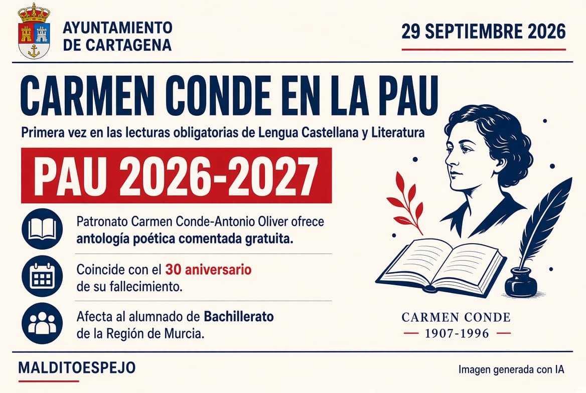 Carmen Conde se incorpora a las lecturas obligatorias de la PAU en la Región de Murcia
