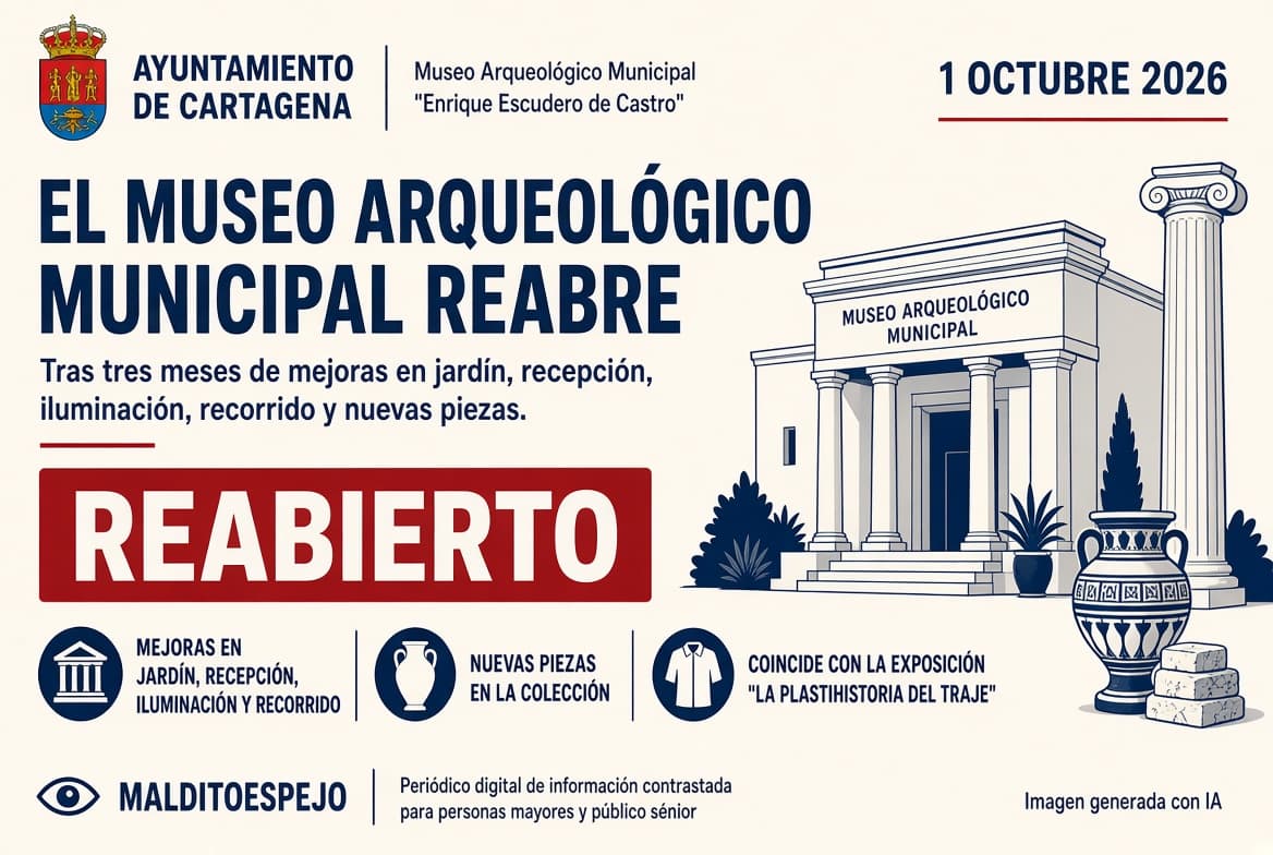 El Museo Arqueológico Municipal de Cartagena reabre tras tres meses de mejoras
