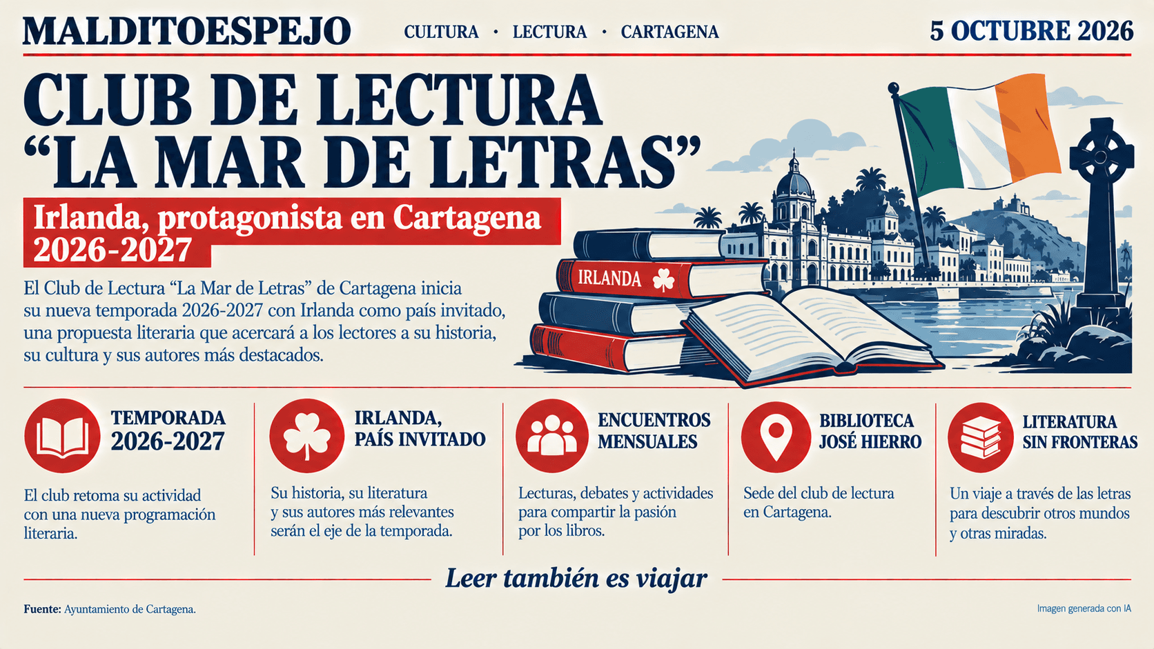 Nace el Club de Lectura de La Mar de Letras con un viaje literario por Irlanda