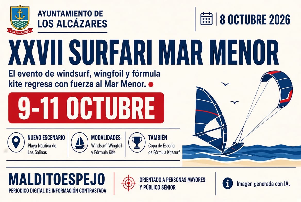 El XXVII Surfari Mar Menor se celebra del 9 al 11 de octubre en Los Alcázares