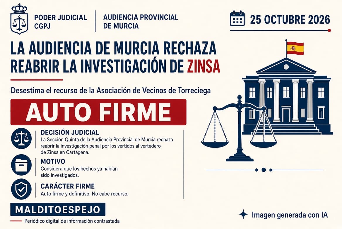 La Audiencia de Murcia rechaza reabrir la investigación por los vertidos de Zinsa en Cartagena