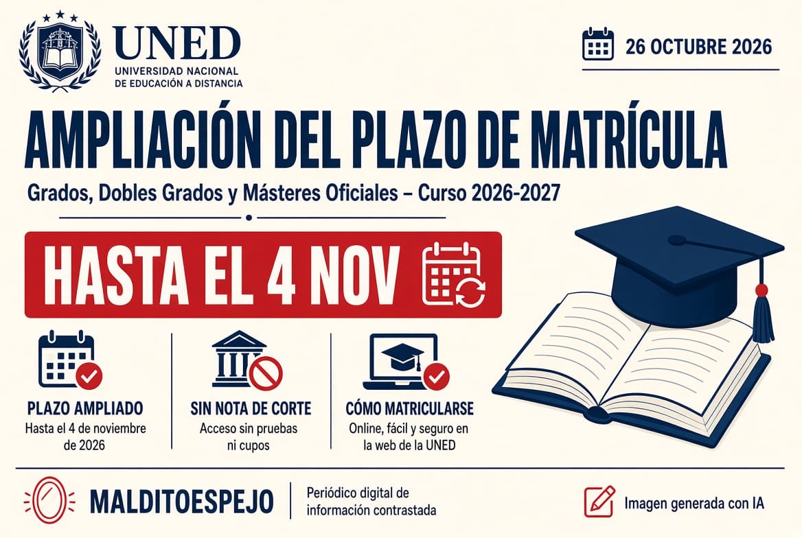 La UNED amplía el plazo de matrícula hasta el 4 de noviembre