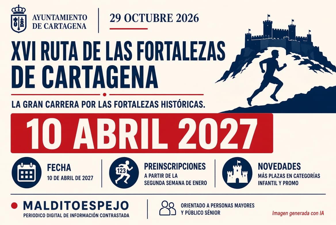 La XVI Ruta de las Fortalezas de Cartagena se celebrará el 10 de abril de 2027